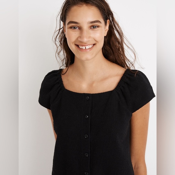 Madewell | Texture & Thread Button-Front Top - Picture 5 of 7
